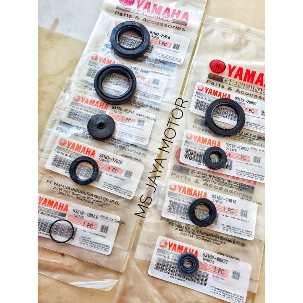 OIL SEAL SIL SET MESIN KOMPLIT 9PCS ORI YAMAHA RX KING RXS RX SPESIAL YT115 YT 115 YT-115 ORIGINAL Y
