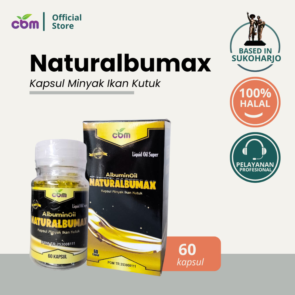 Kapsul Minyak Ikan Kutuk | Albumin Oil NATURALBUMAX Original | Membantu Menjaga Kesehatan Jantung & 