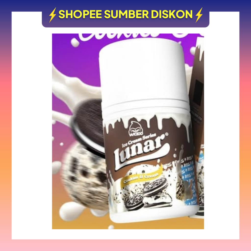 Lunar Ice Cream Series Cookies & Cream Freebase 60Ml 100% Original By Vape Zoo