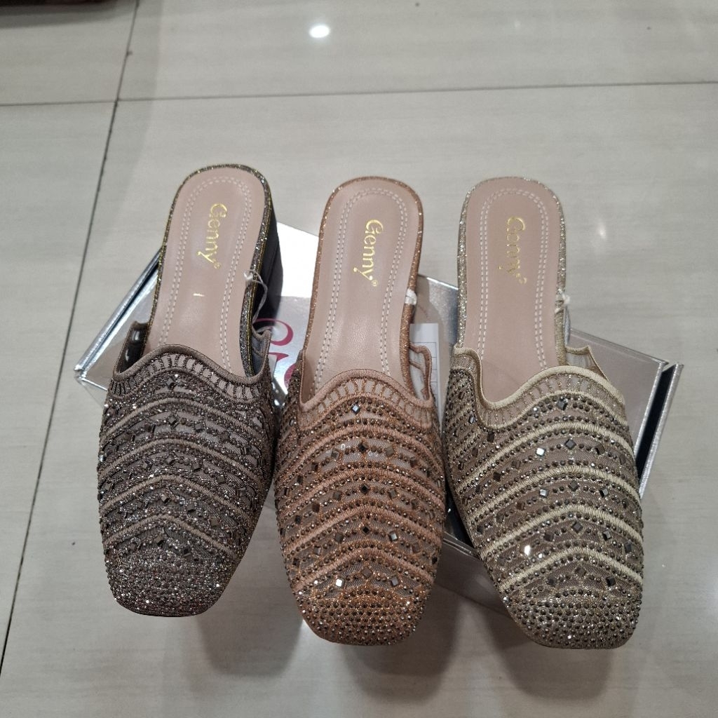 Sandal Pesta Wanita Tinggi hak -/+ 3cm Brand GENNY ORI