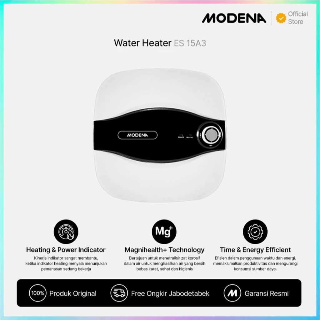 Modena ES 15A3 Water Heater Listrik 15 Liter Electric Pemanas Air Kamar Mandi