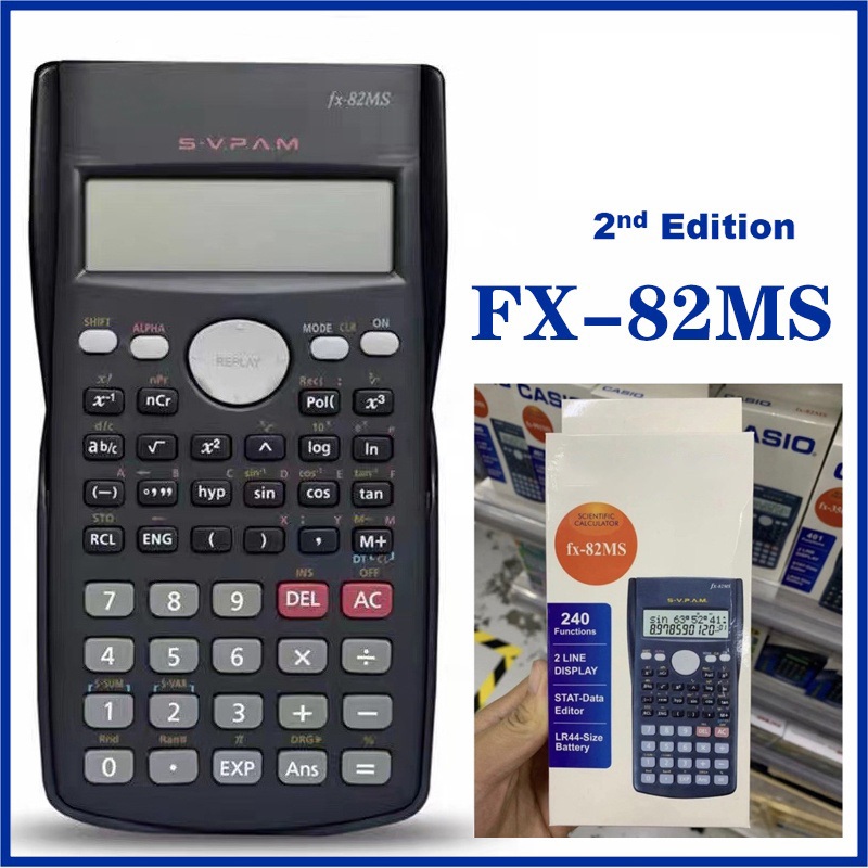 82MS Scientific Calculator Kalkulator Scientific 240 Function untuk sekolah dan kantor