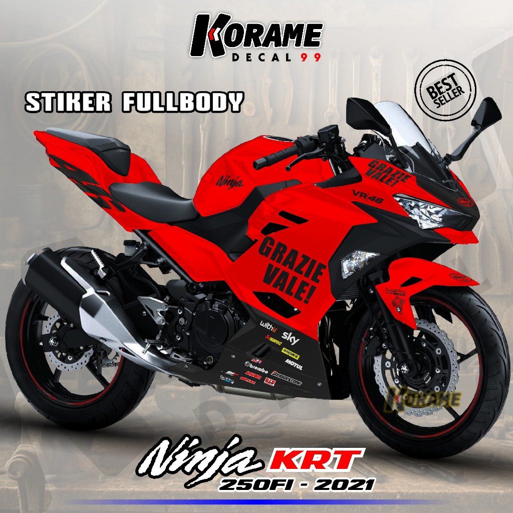 Decal Ninja 250 FI Decal Ninja 250 KRT - Stiker Motor Ninja 250 FI KRT Full body Motif Grazie Vale