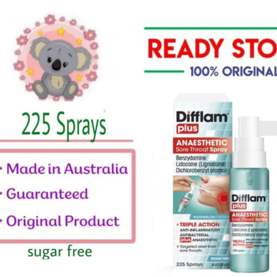 Difflam Plus Anaesthetic Sore Throat Spray Watermelon 225 Sprays (30mL)
