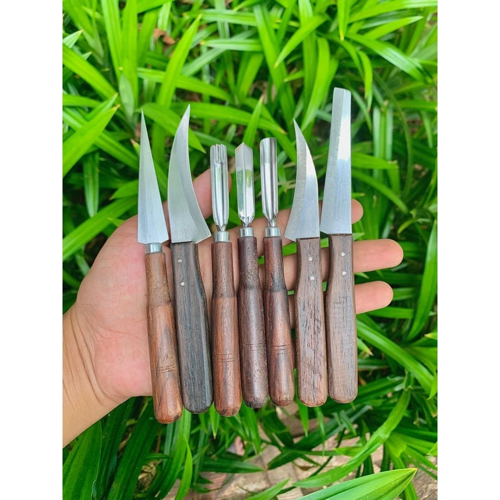 Pisau garnis / Pisau garnis 1 set lengkap / Pisau carving / Pisau ukir buah 7 pcs