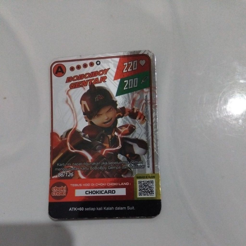 kartu boboiboy hologram