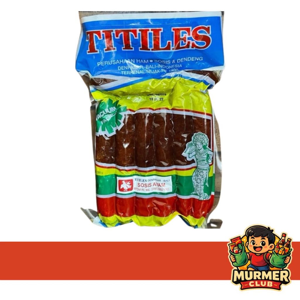 Sosis Ayam Titiles 500gr - Oleh-oleh Khas Bali Halal