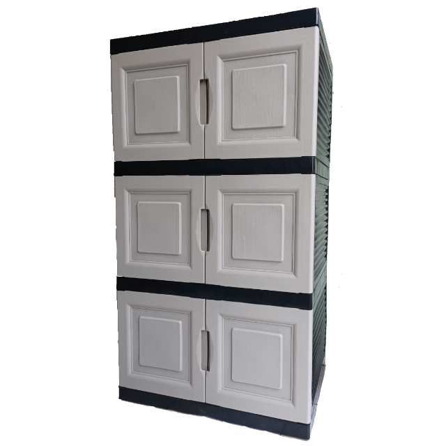 Lemari Plastik Susun 2 Jumbo Motif Serat Kayu - Prima Star Co