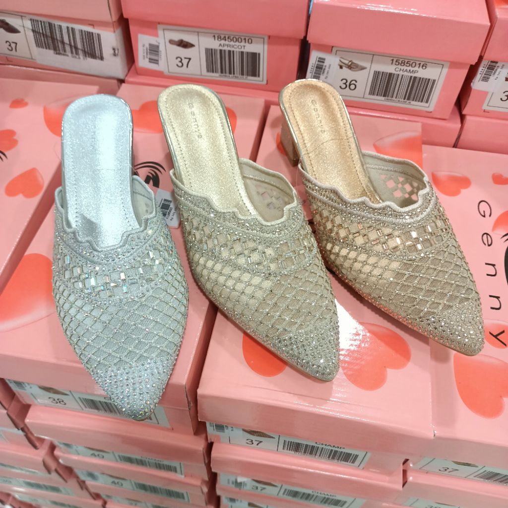 sepatu selop pesta heels 5cm GENNY original
