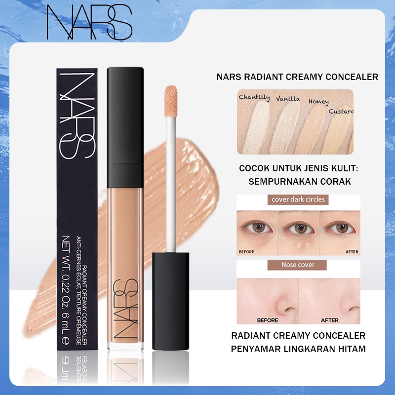 NARS Radiant Creamy Concealer 6ml/Nars Concealer/Nars Custard/Chantilly/Honey/Vanilla/Penyamar Lingk