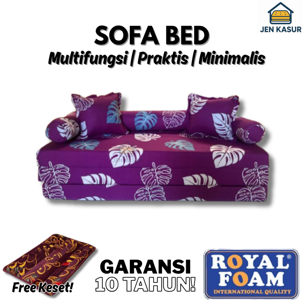Sofa Bed ROYAL FOAM Kasur Lipat Minimalis Multifungsi Portable