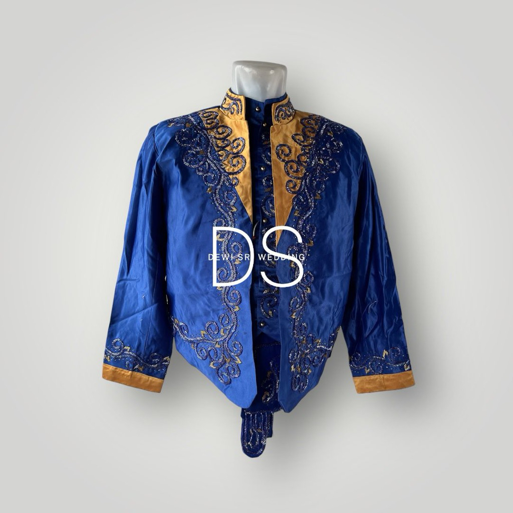 Beskap solo pengantin biru bca