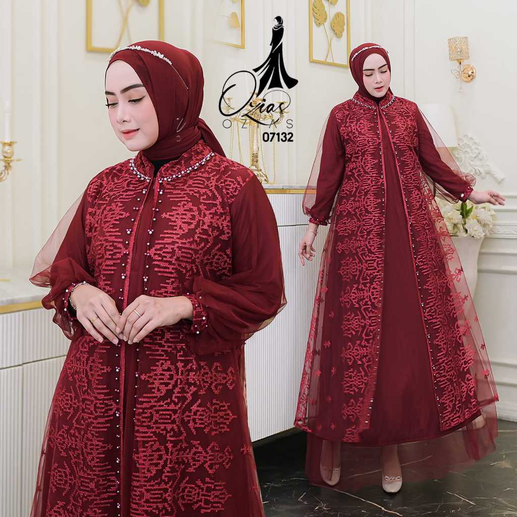 OZIAS Gamis Tile Namira 07132 LD 105 120 150  I Gamis Tile Jumbo 5XL I Gamis Kondangan Mewah