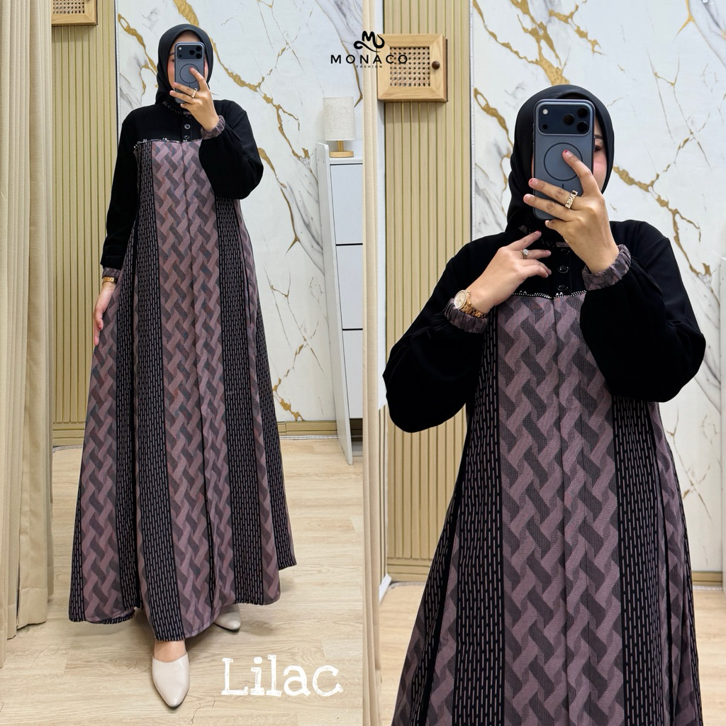 C005 || Gamis Salur Premium / Gamis Kombinasi Salur / Gamis Terbaru Seragaman / Gamis Abaya Salur / 