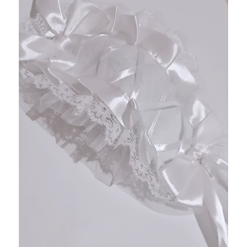 WHITE JIRAI KEI RYOUSANGATA TENSHI KAIWAI LOLITA HEADDRESS HEADBAND BANDO HEADPIECE BONNET ANGEL JKE
