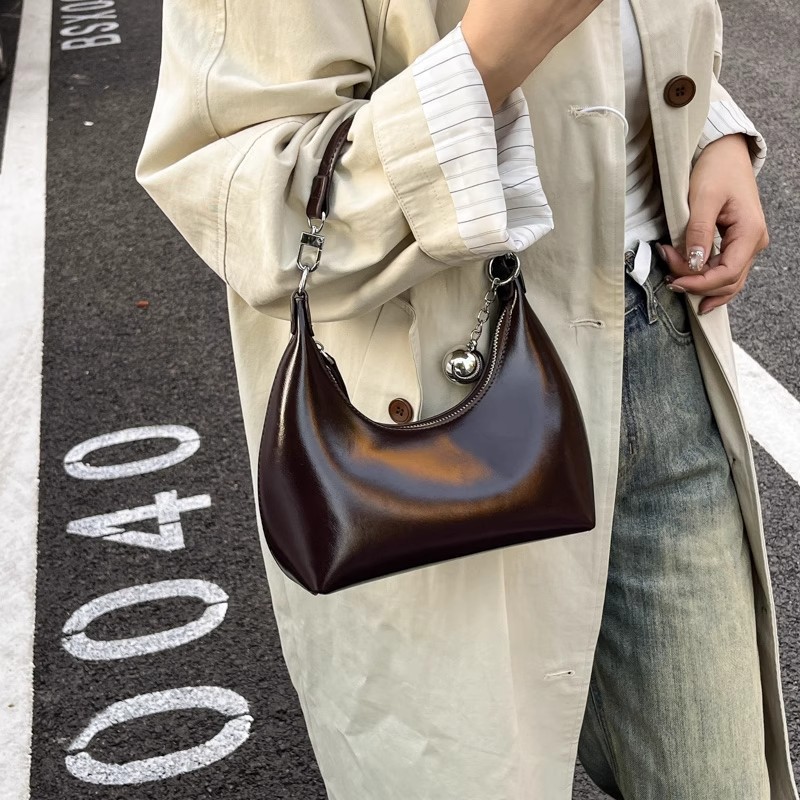 ZYHA.GR Tas Selempang Silver Glitter Ball - 2Way Gaya Korea, Harga Spesial