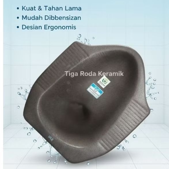 Kloset Jongkok Ina Batu Alam/Kloset Kamar Mandi/Kloset Teraso/Kloset Warna Hitam/Kloset Warna