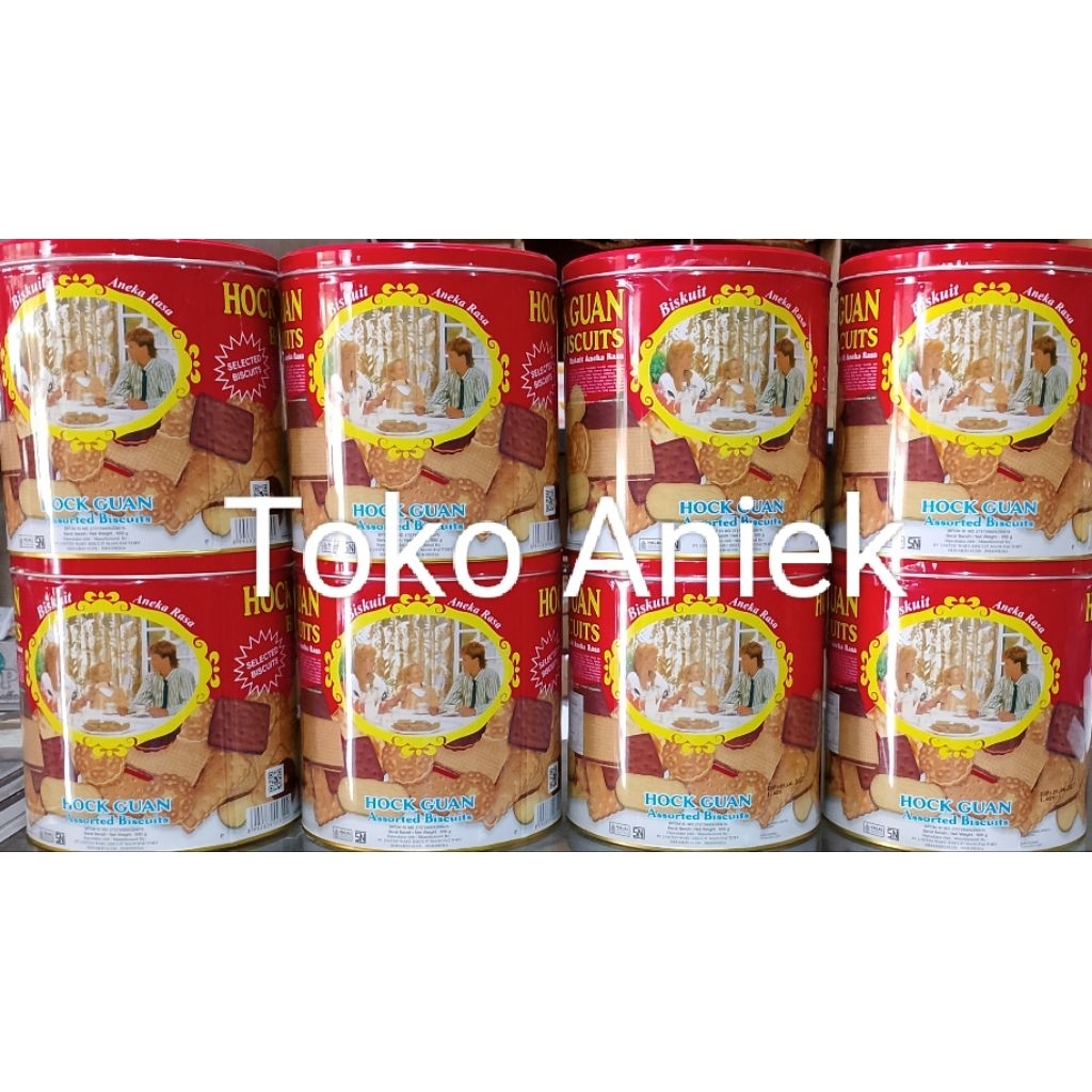 Brothoaly Biskuit Hock Guan Kaleng Kecil 600Gr Hock Guan Kaleng Bulat