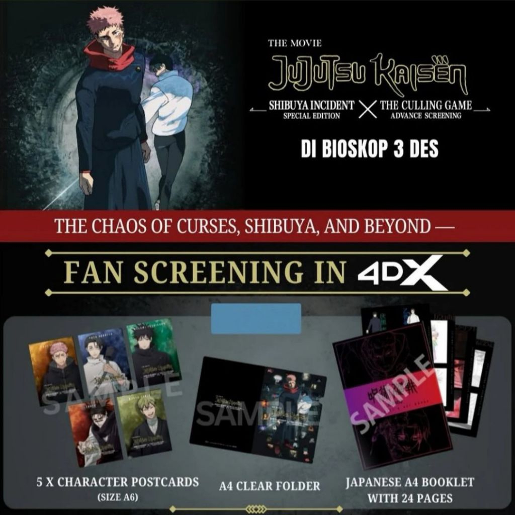 JUJUTSU KAISEN: Shibuya Incident x The Culling Game - The Movie Fans Screening Japanese A4 Booklet C