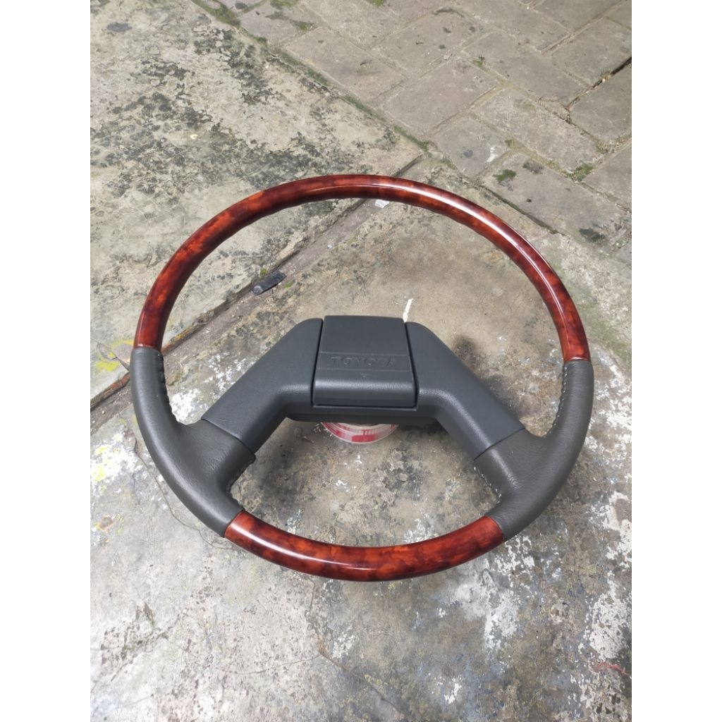 Stir Setir Kijang Super  Wood Leather - Grand Extra