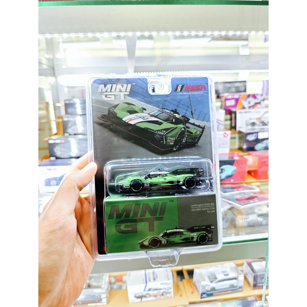 Mini GT Lamborghini SC63 #63 2024 IMSA Sebring 12hrs Iron Lynx Blister MGT 816