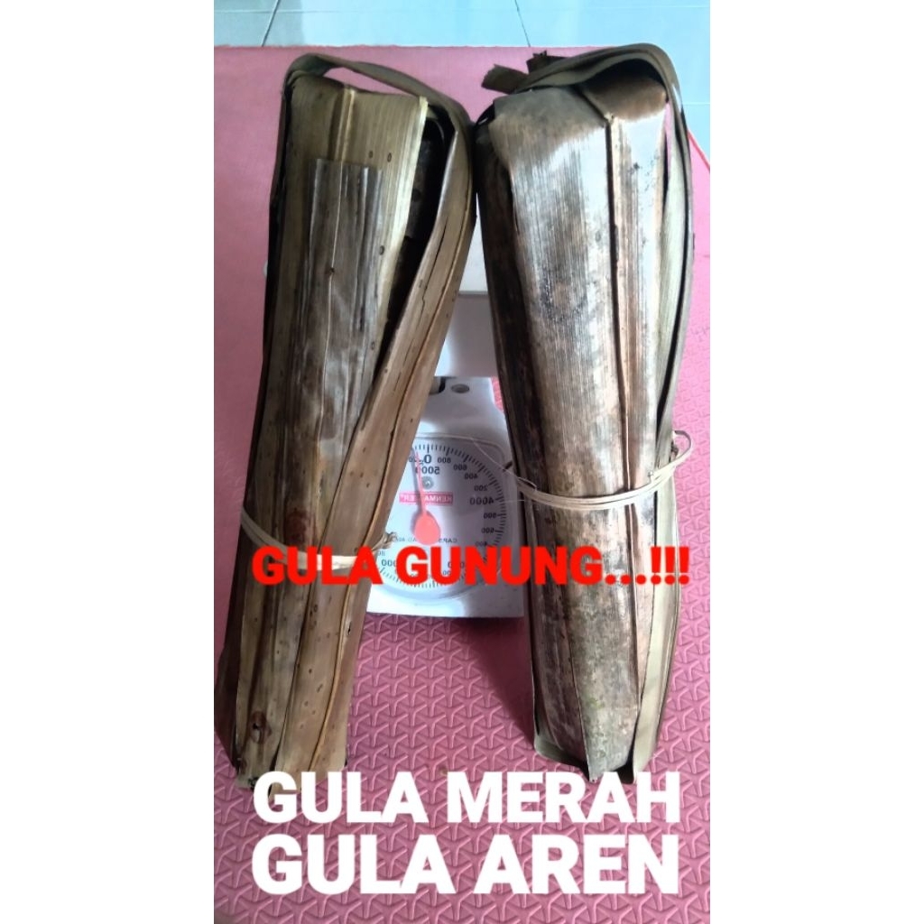 GULA GUNUNG. GULA MERAH.GULA ARENN ASLI.