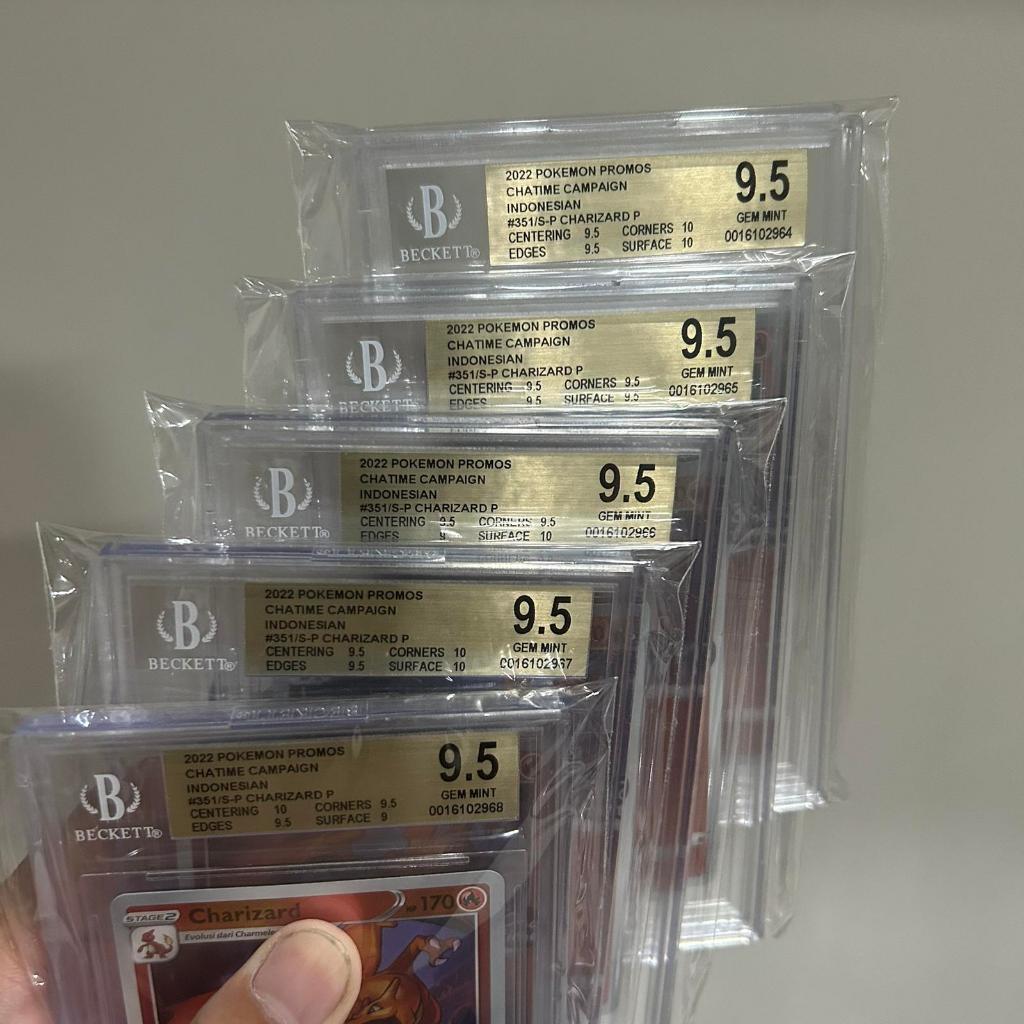 5 KARTU charizard chatime SEQUENTIAL bgs pokemon tcg card indonesia