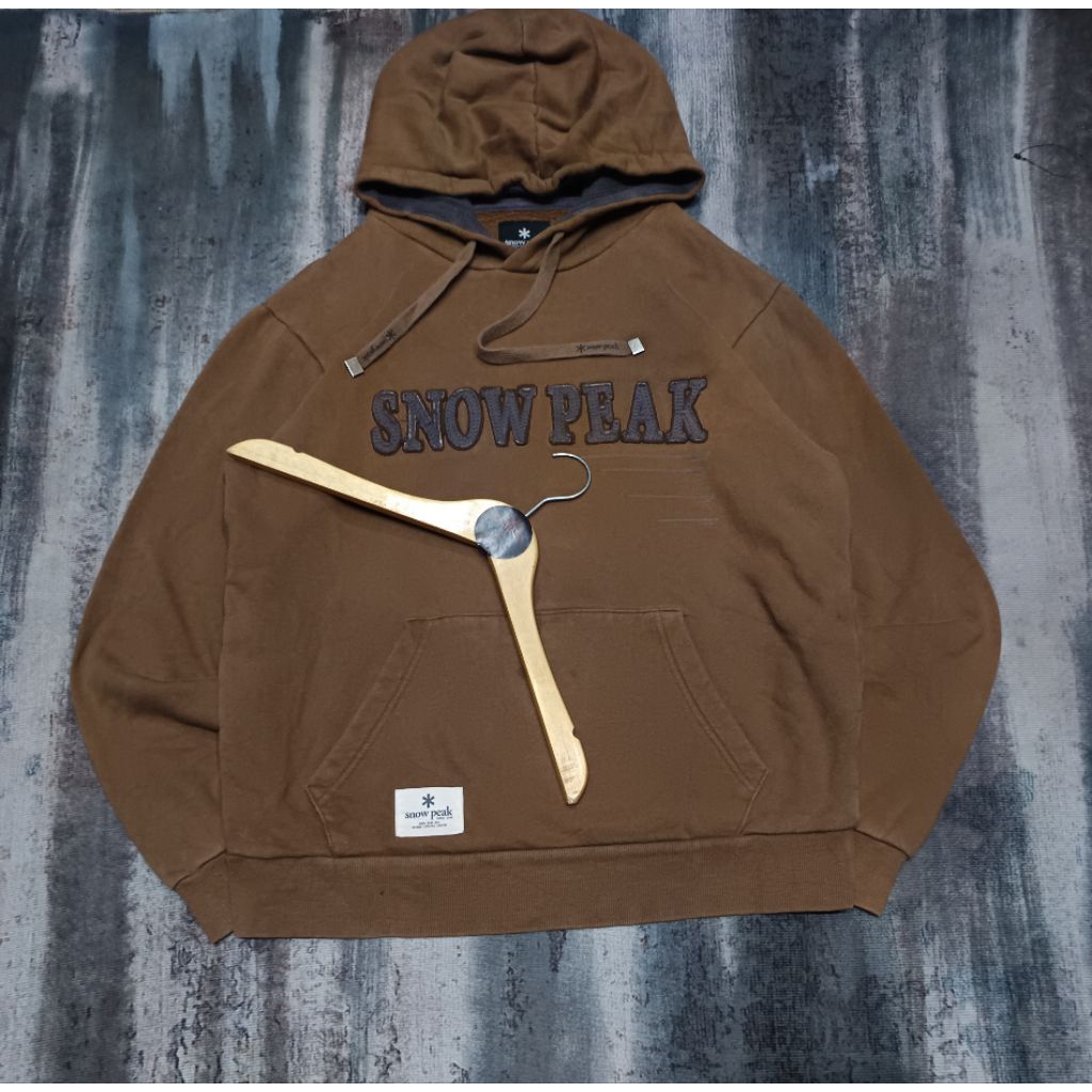 hoodie vintage snow peak logo bordir