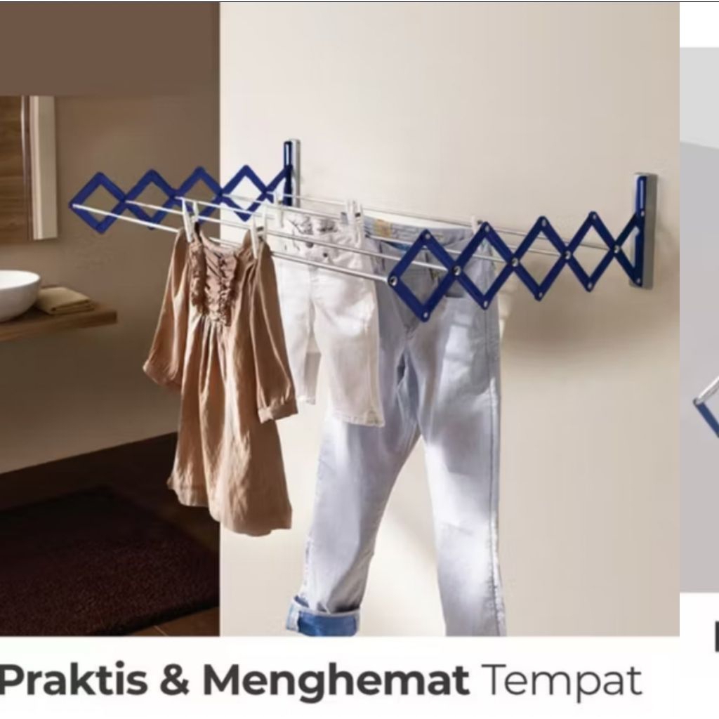 Jemuran Dinding Lipat, Jemuran Aluminium, Jemuran  Murah