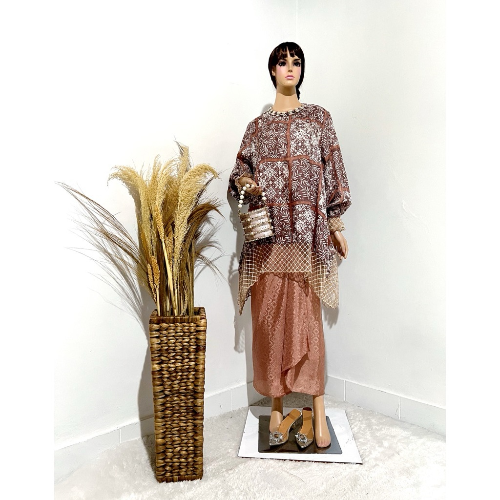 NAYA TUNIK SET BATIK PULAUAN WARNA PASTEL VISCOSE