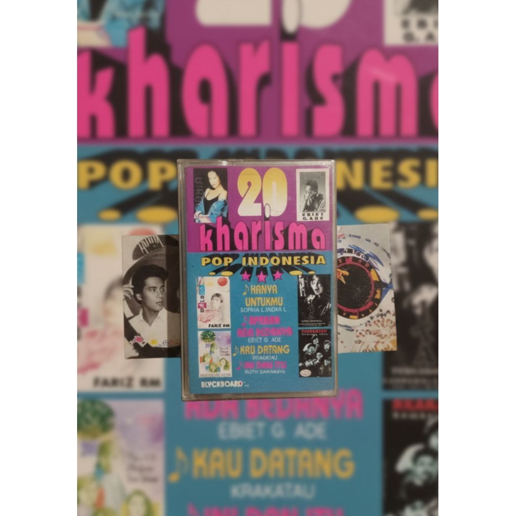 Kaset 20 Kharisma Pop Indonesia (Cover Ada Coretan & Sedikit Noda) / Anggun, Ita Purnamasari, Elpama