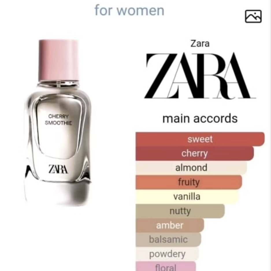 Parfum Original Reject Zara Cherry Smoothie  100ml - Parfum Wanita