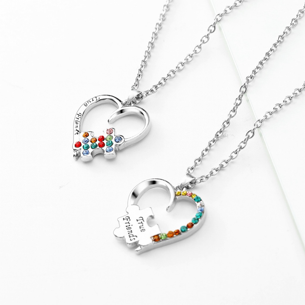 Kalung Couple Hati Rubik