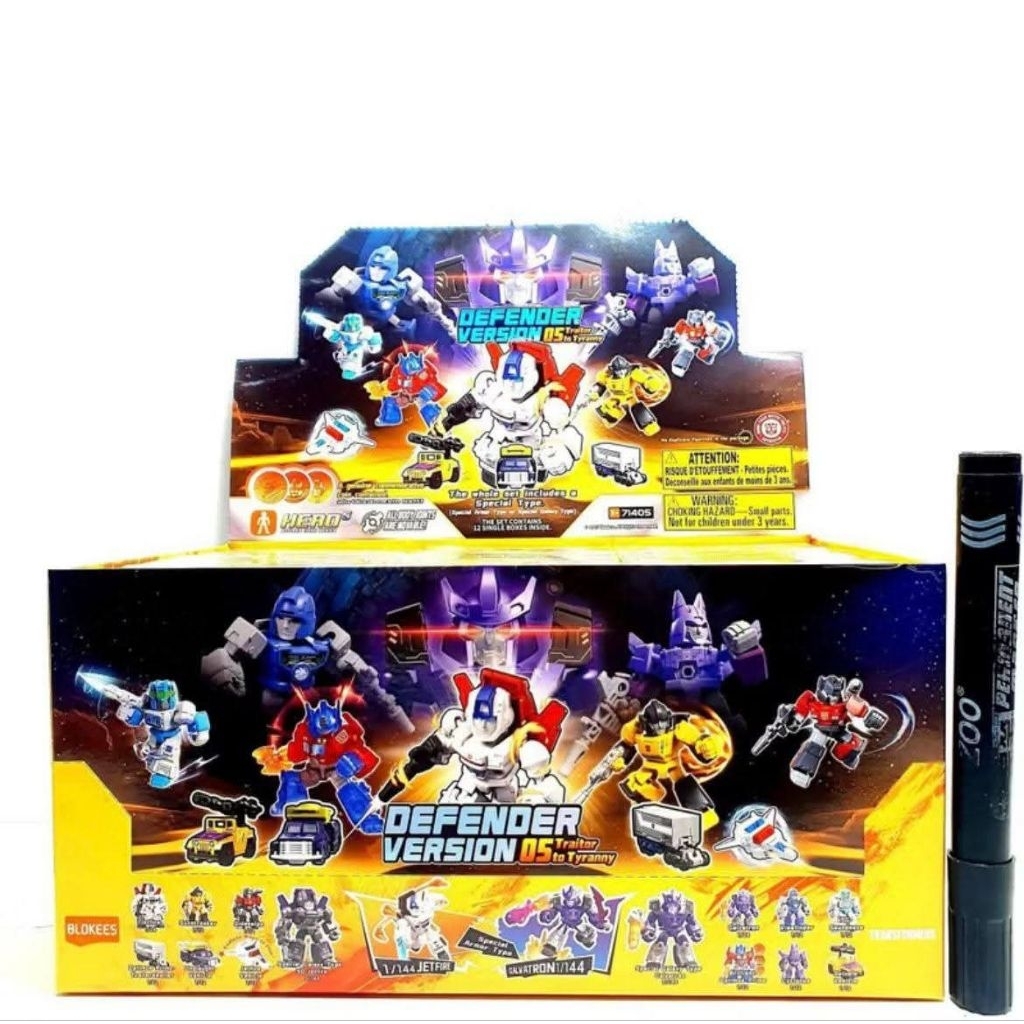 mainan model kit transformers
blokees defender version 05

tinggi sekitar 3 inch

artikulasi detail
