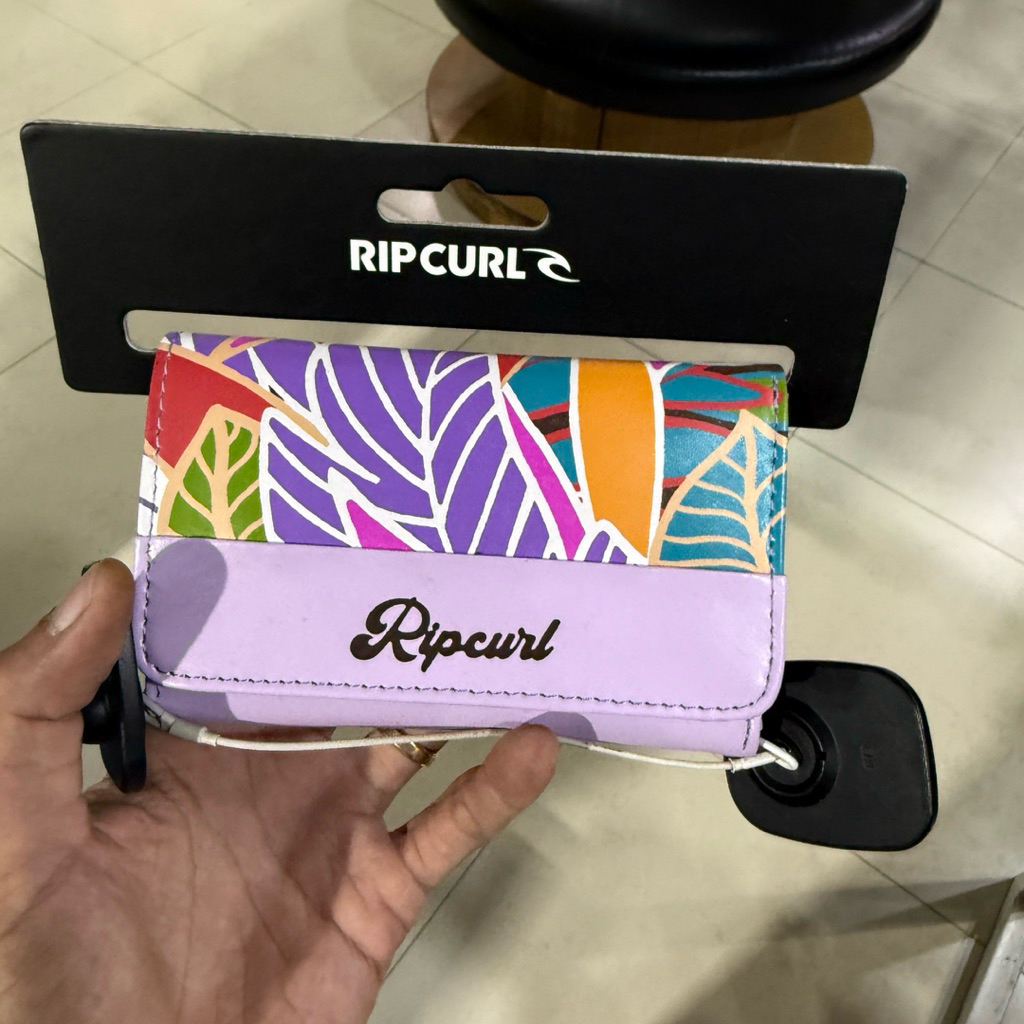 dompet wanita rip curl original mixed floral mid wallet purple