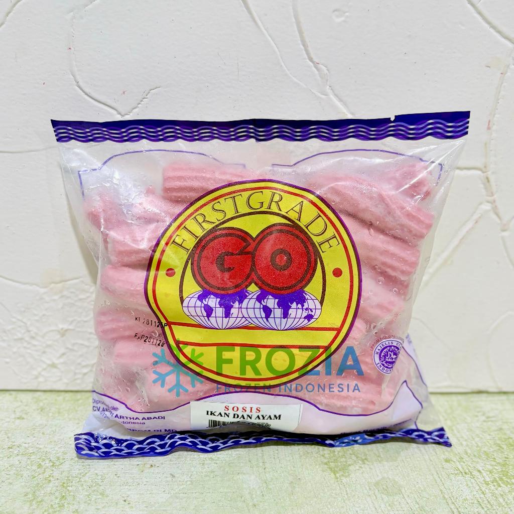 SOSIS IKAN AYAM 1/2KG ISI 30-33PCS GO OLAHAN IKAN SOSIS IKAN ENAK & MURAH 500GR HALAL BPOM | Frozen 