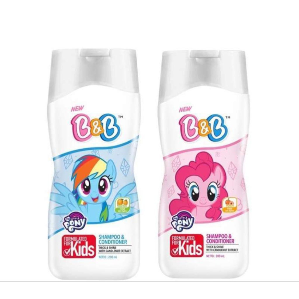 B&B Kids Shampoo and Conditioner My Little Pony Pinkie Pie 200ml Shampo & Kondisioner Anak