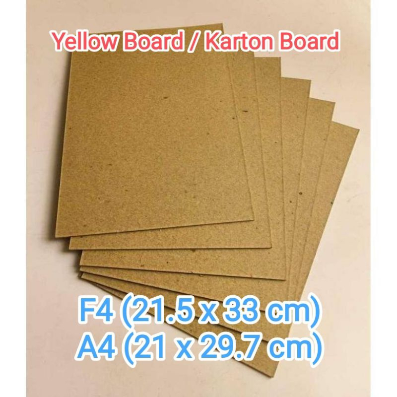 (LEMBAR) FOLIO KARTON BOARD NO.30 TEBAL 2MM UK. 21.5X33 CM