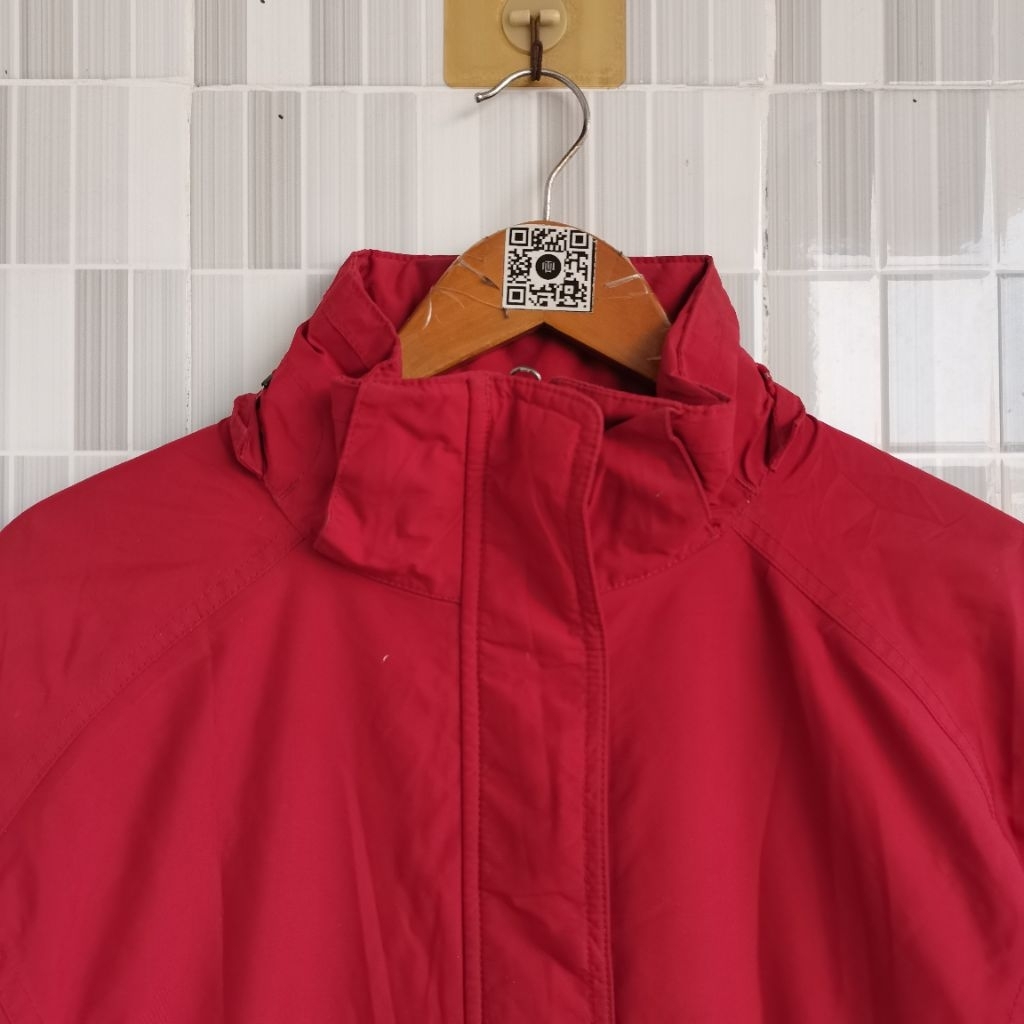 1131. JAKET TEBAL CANVAS LL.BEAN SIZE XL WARNA MERAH PRELOVED