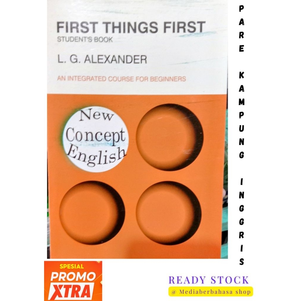 Buku NEW CONCEPT ENGLISH Kampung Inggris FIRST THING FIRST Versi orange Oren