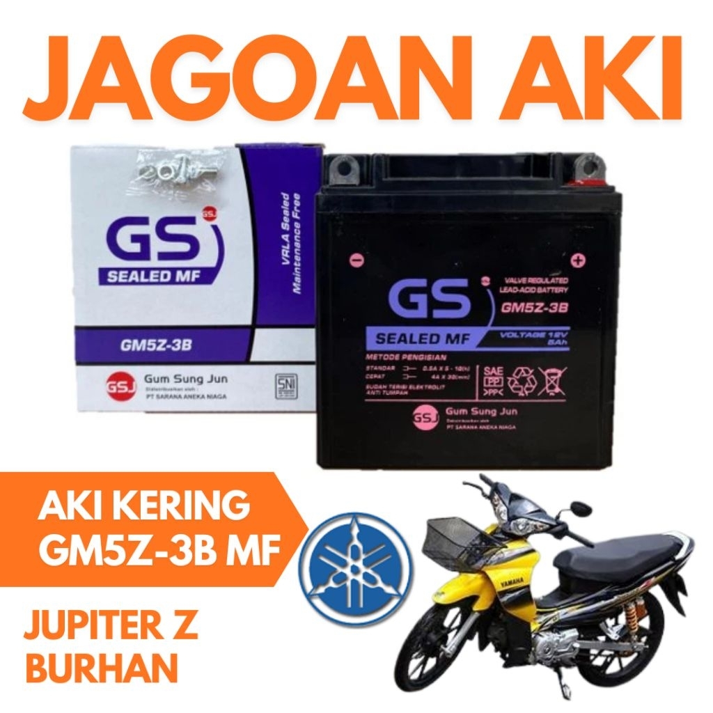 Aki Motor Yamaha Jupiter Z Burhan GM5Z3B Aki Kering Accu Kering MF