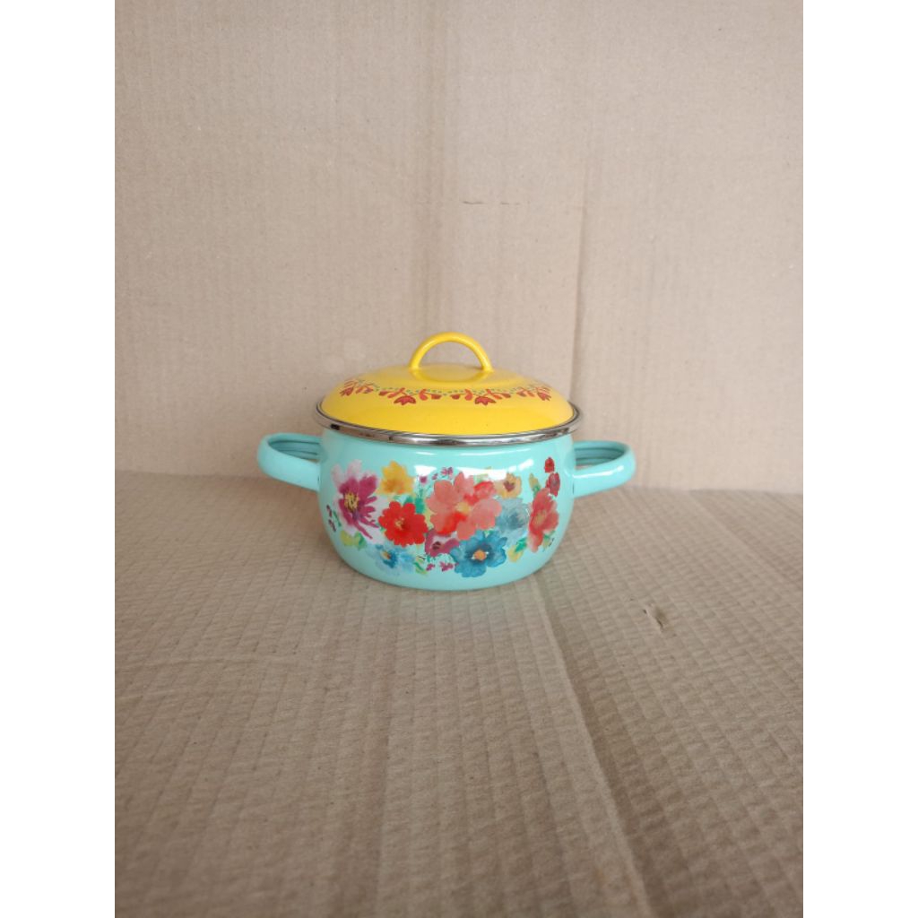 Panci Enamel Pumpkin Untuk Mpasi Ukuran 14cm