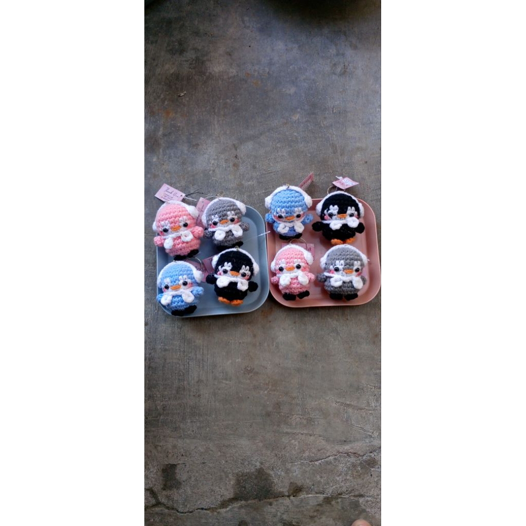 CROCHET PINGUIN SYAL&HEADSET LUCU//gantungan kunci pinguin//gantungan kunci pinguin lucu