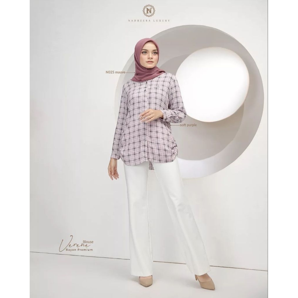 VERENE TARTAN BLOUSE NADHEERA LUXURY