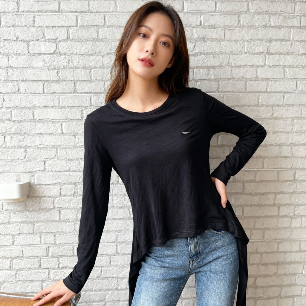 KAOS WANITA SPYDERBILT LENGAN PANJANG HITAM