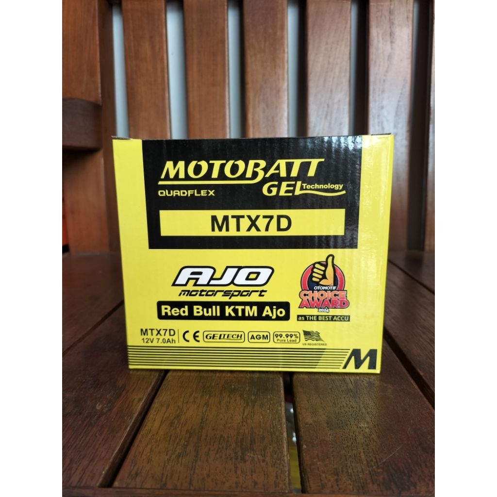 Aki Motor Honda Tiger, Tiger 2000, Tiger Revo Motobatt MTX7D Original Motobatt