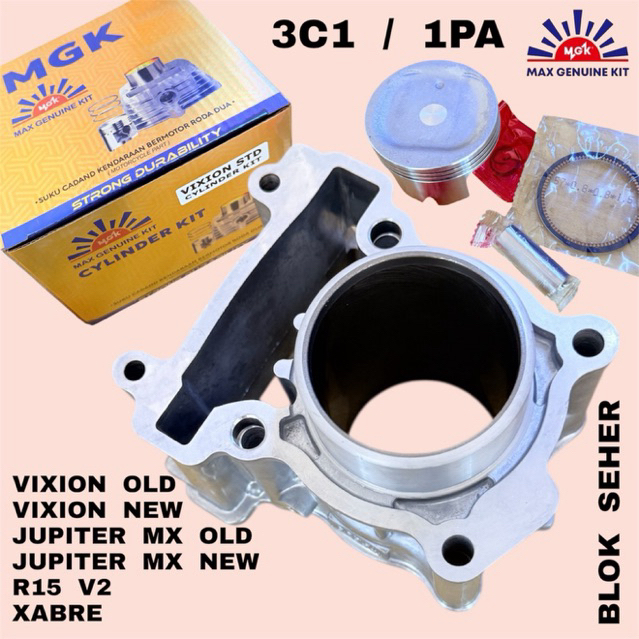 MGK BLOK SEHER 1PA CYLINDER PISTON KIT VIXION NEW, VIXION LAMA, JUPITER MX NEW, MX LAMA