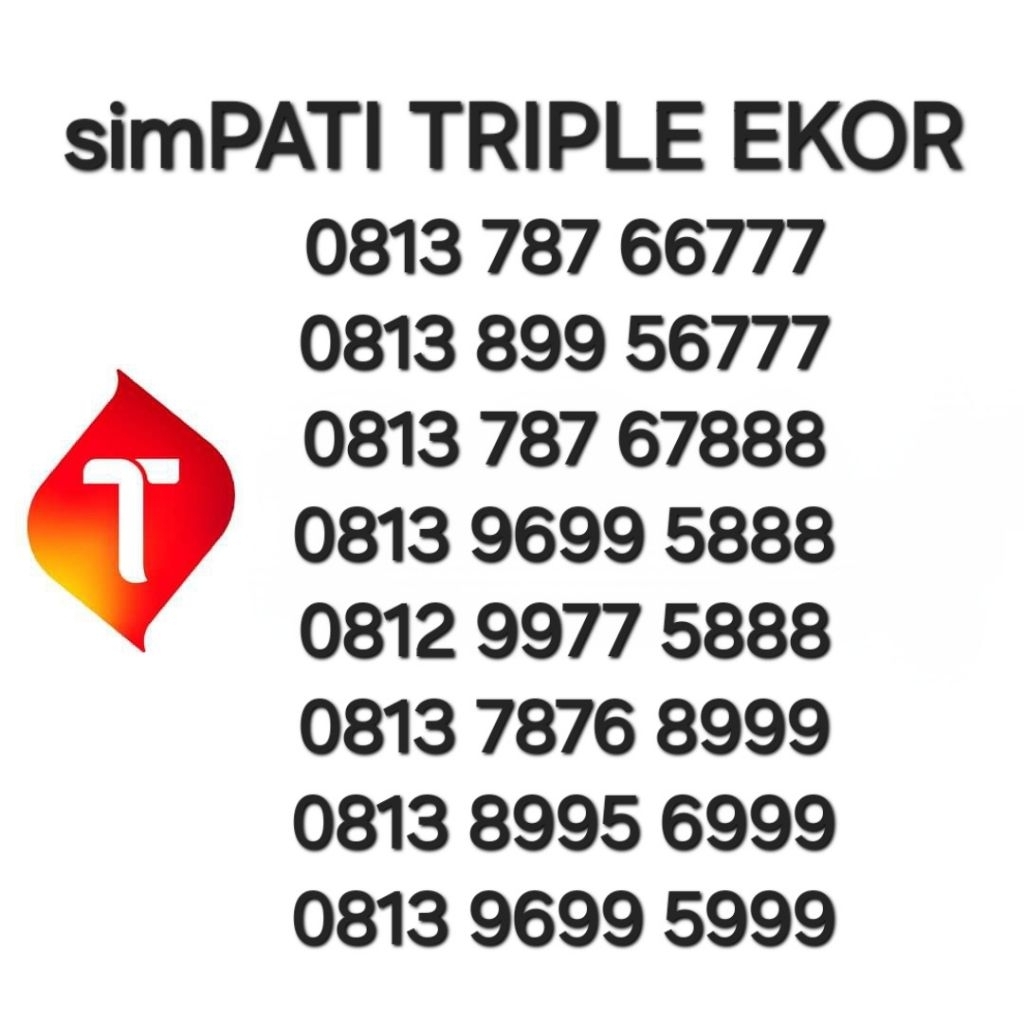 NOMOR CANTIK TELKOMSEL SIMPATI 4G TRIPLE 777 888 999 000 EKOR RAPIH LANGKA MURAH