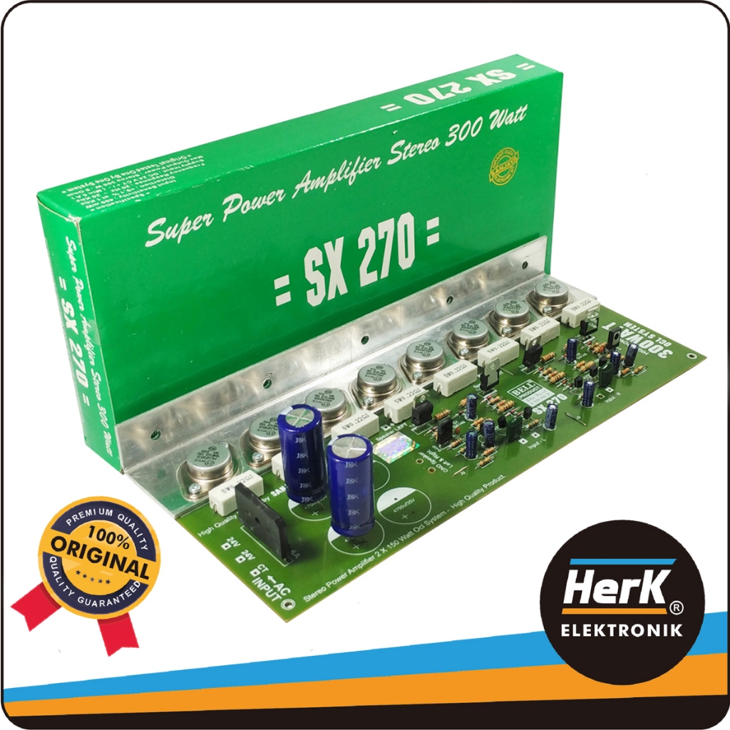 KIT OCL POWER AMPLIFIER STEREO SX270 300W BELL BGR Power Amplifier Rumahan – OCL Stereo 300W SX270 B