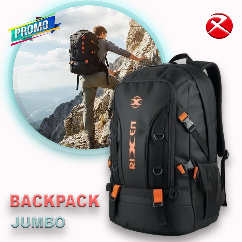 Rixen Official - Tas Ransel Foldable Resist Tas Gunung Hiking Camping Outdoor Tas Traveling Travel B